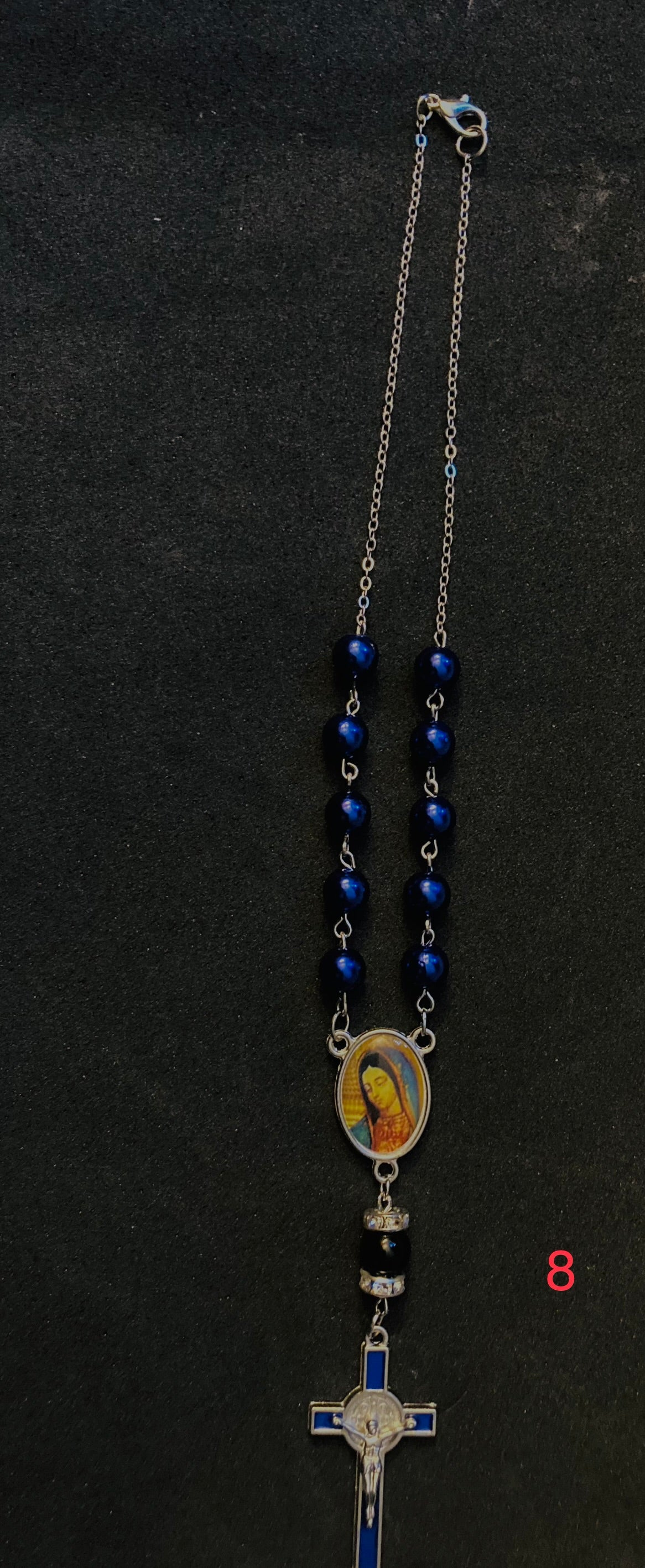 car rosaries blue