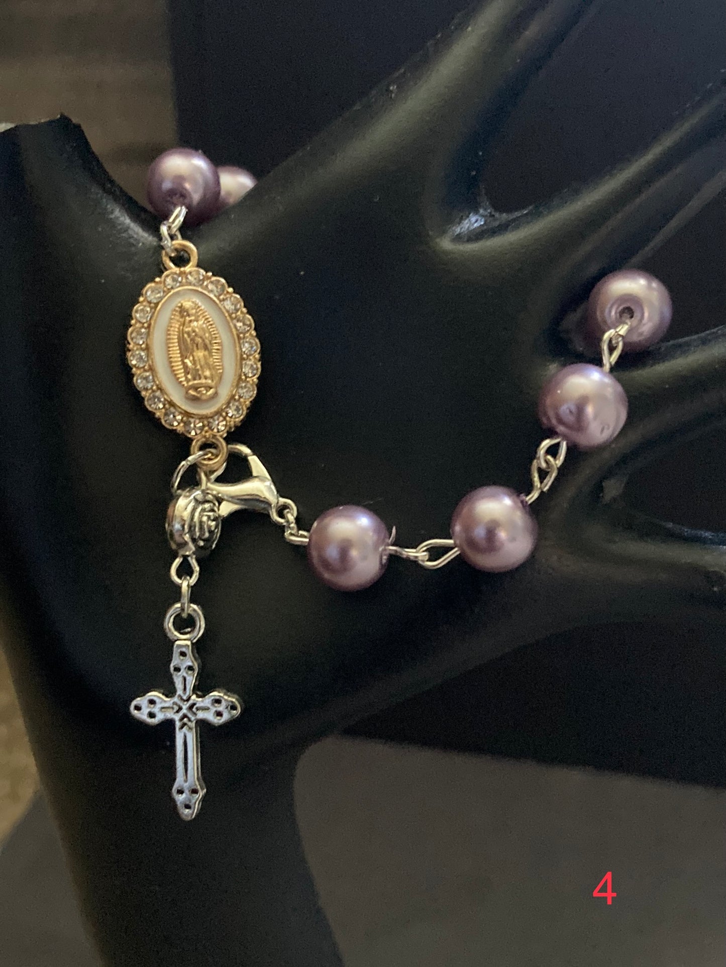 Bracelets/ purple/one decade rosary