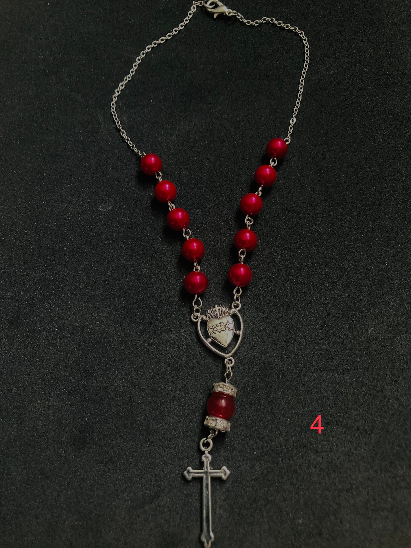 car rosaries-red