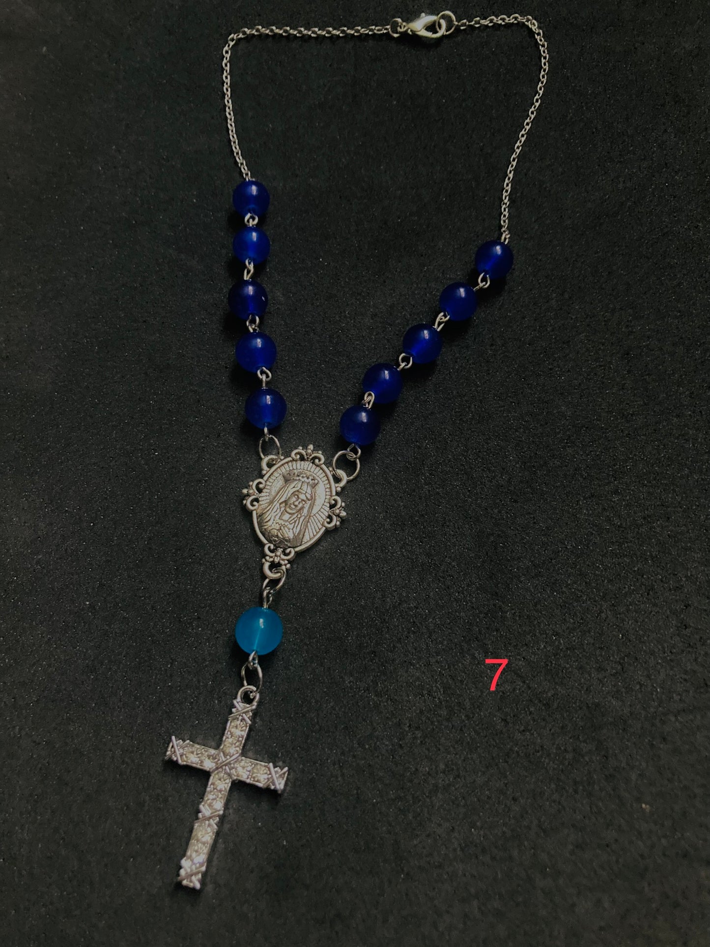 car rosaries blue