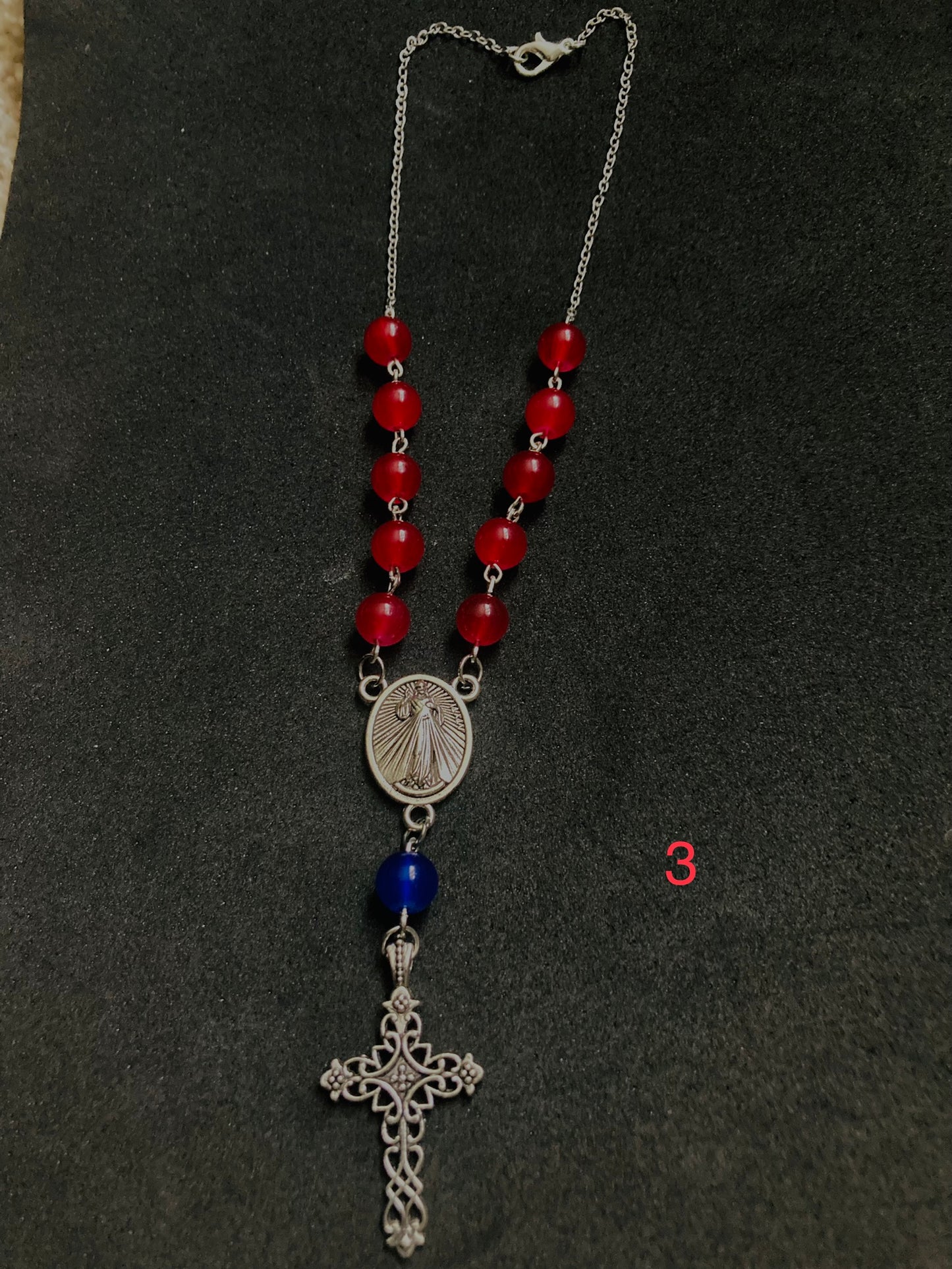 car rosaries-red