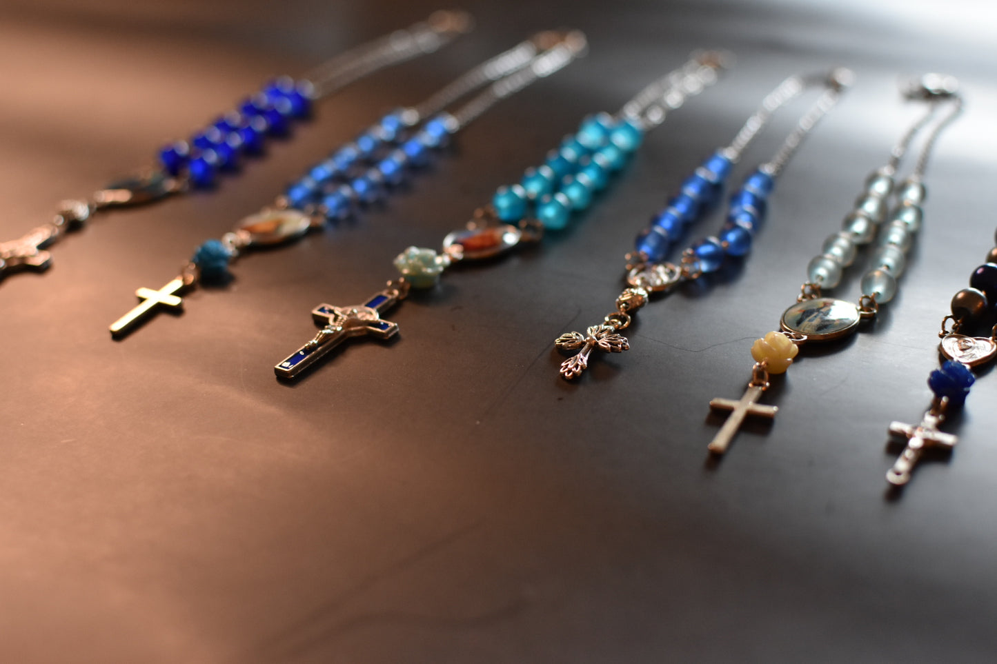 car rosaries blue