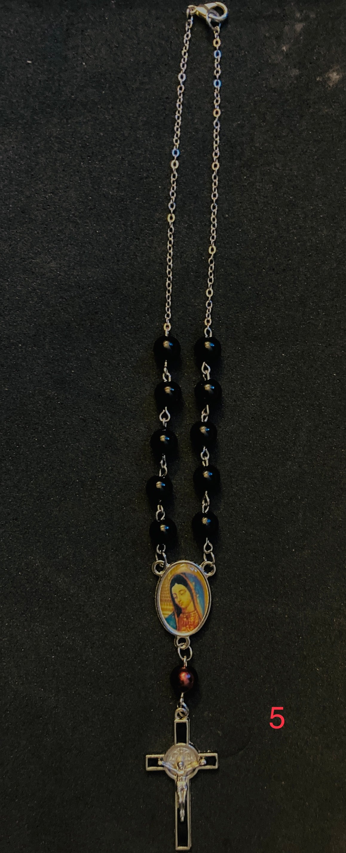 car rosaries-black